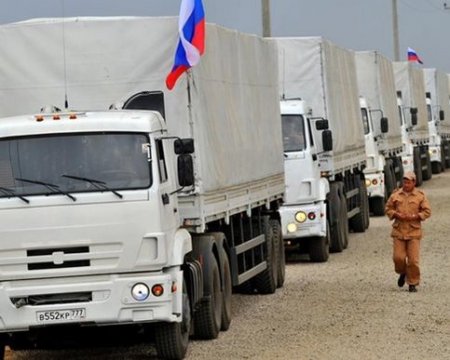 Все грузовики, доставившие гумпомощь в Донбасс, вернулись в РФ
