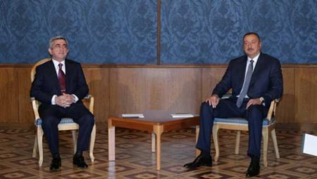 Началась первая с начала обострения в Карабахе встреча Саргсяна и Алиева