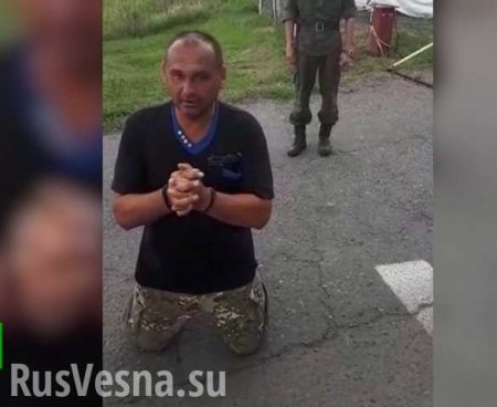 Боевик «АТО» на коленях умолял пустить его в Россию (ВИДЕО)